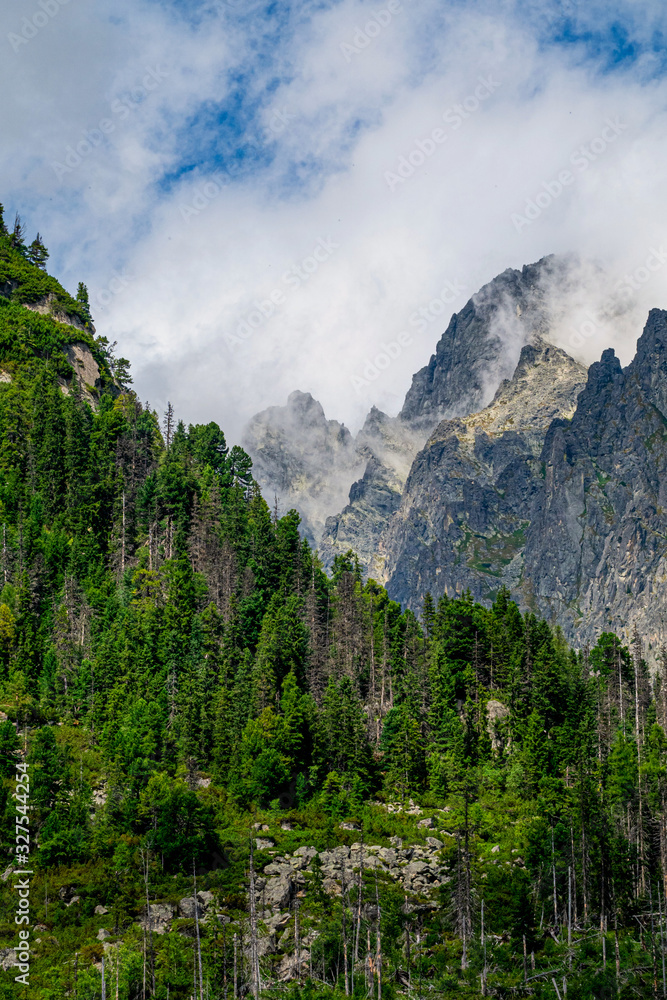 Majestic mountain scenery in High Tatras Mountains Slovakia