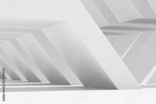 Fototapeta Naklejka Na Ścianę i Meble -  Parametric architecture template. 3d render