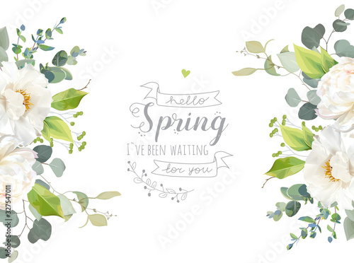 Retro delicate vector design flower card