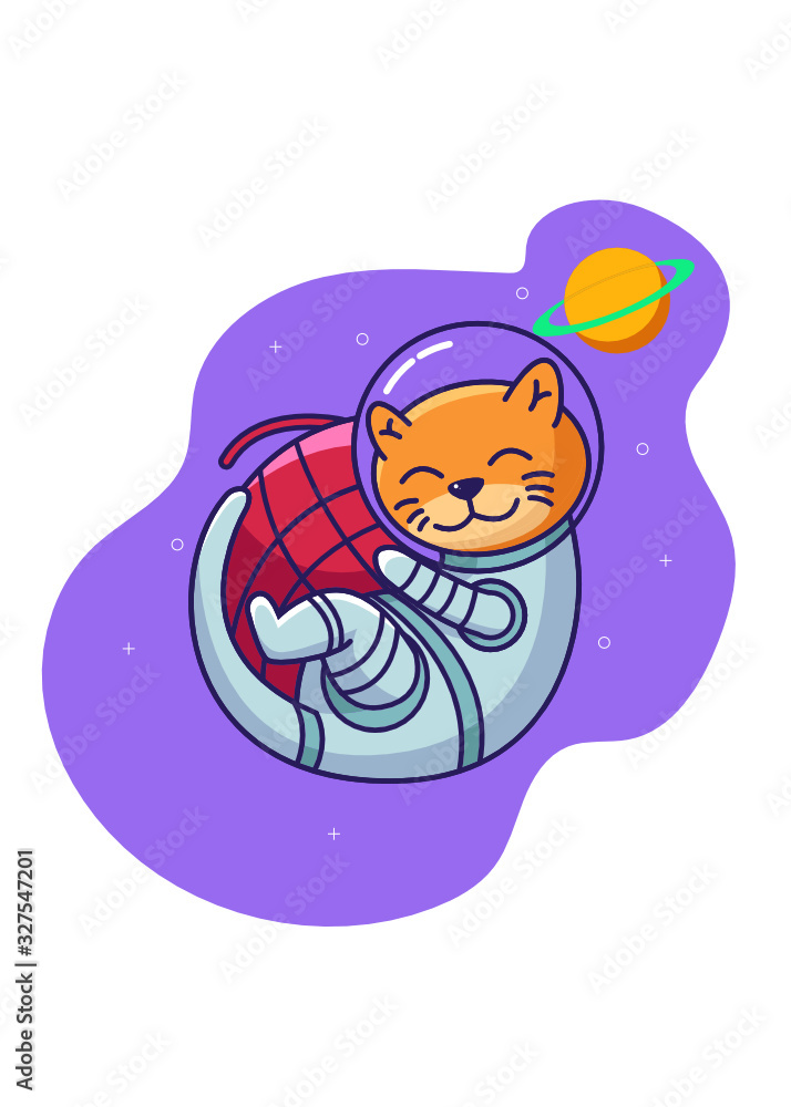 astrounaut cat illustration astrounaut cat illustration