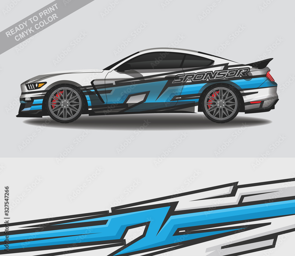 Car wrap decal design vector, custom livery race rally car vehicle sticker and tinting.