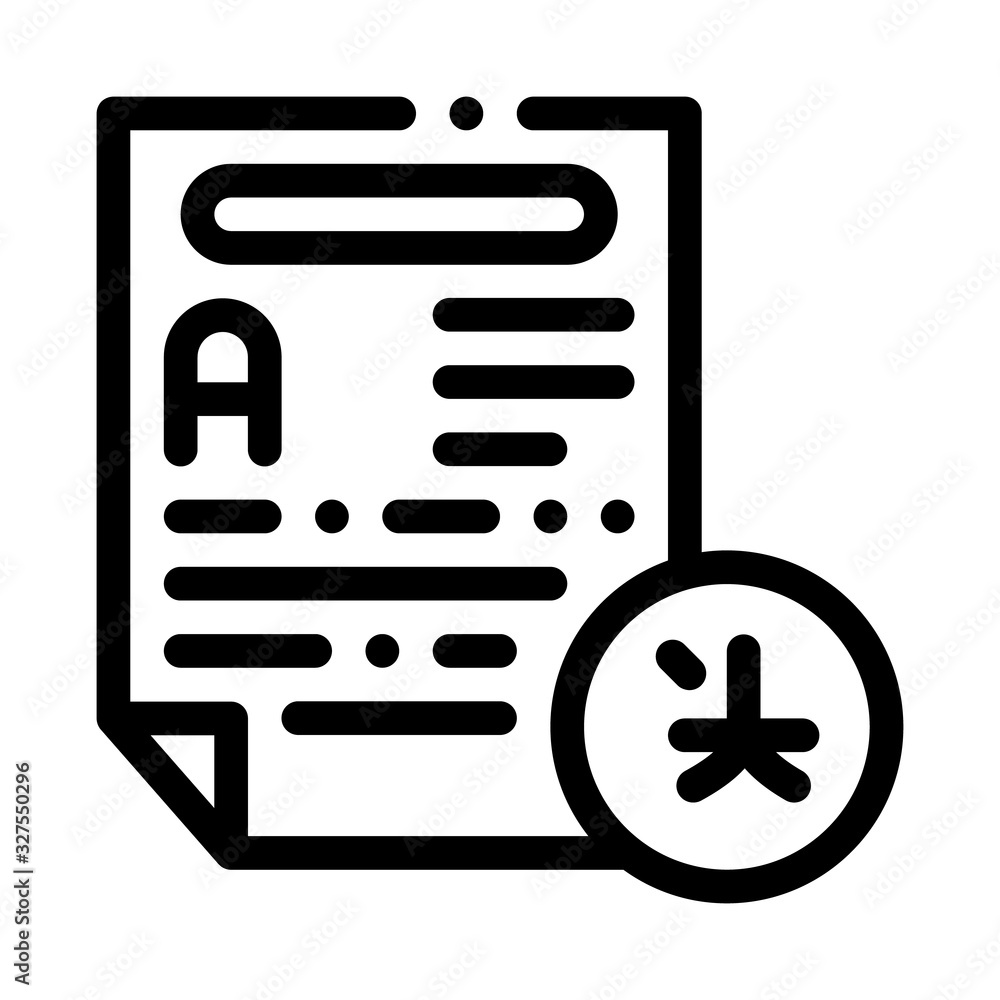 Text File For Translation Icon Thin Line Vector. Document With Text For Translate Other Language Concept Linear Pictogram. Monochrome Outline Sign Isolated Contour Symbol Illustration Text File For Translation Icon Thin Line Vector. Document With Text For Translate Other Language Concept Linear Pictogram. Monochrome Outline Sign Isolated Contour Symbol Illustration
