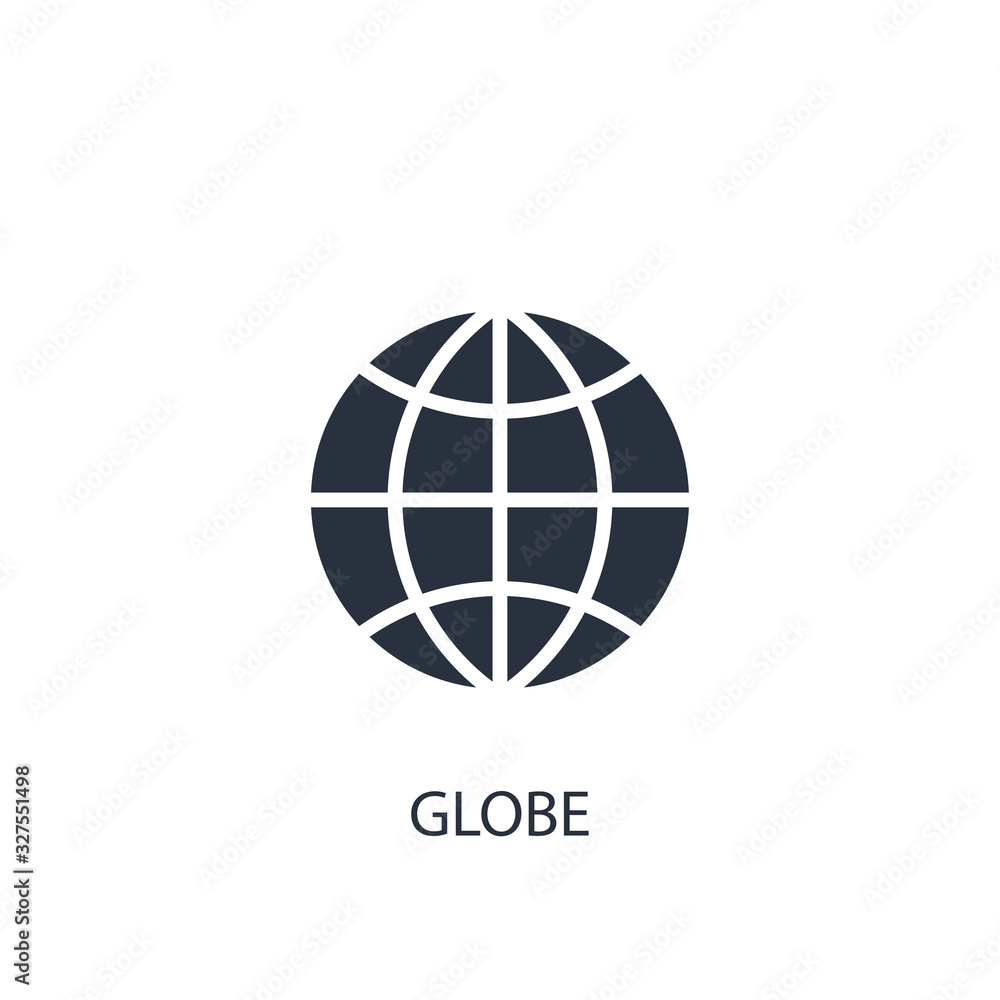 Globe icon. Simple business element illustration.