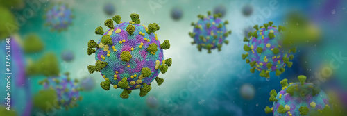 Covid-19, coronavirus that causes respiratory infections, Sars-CoV-2 virus background photo