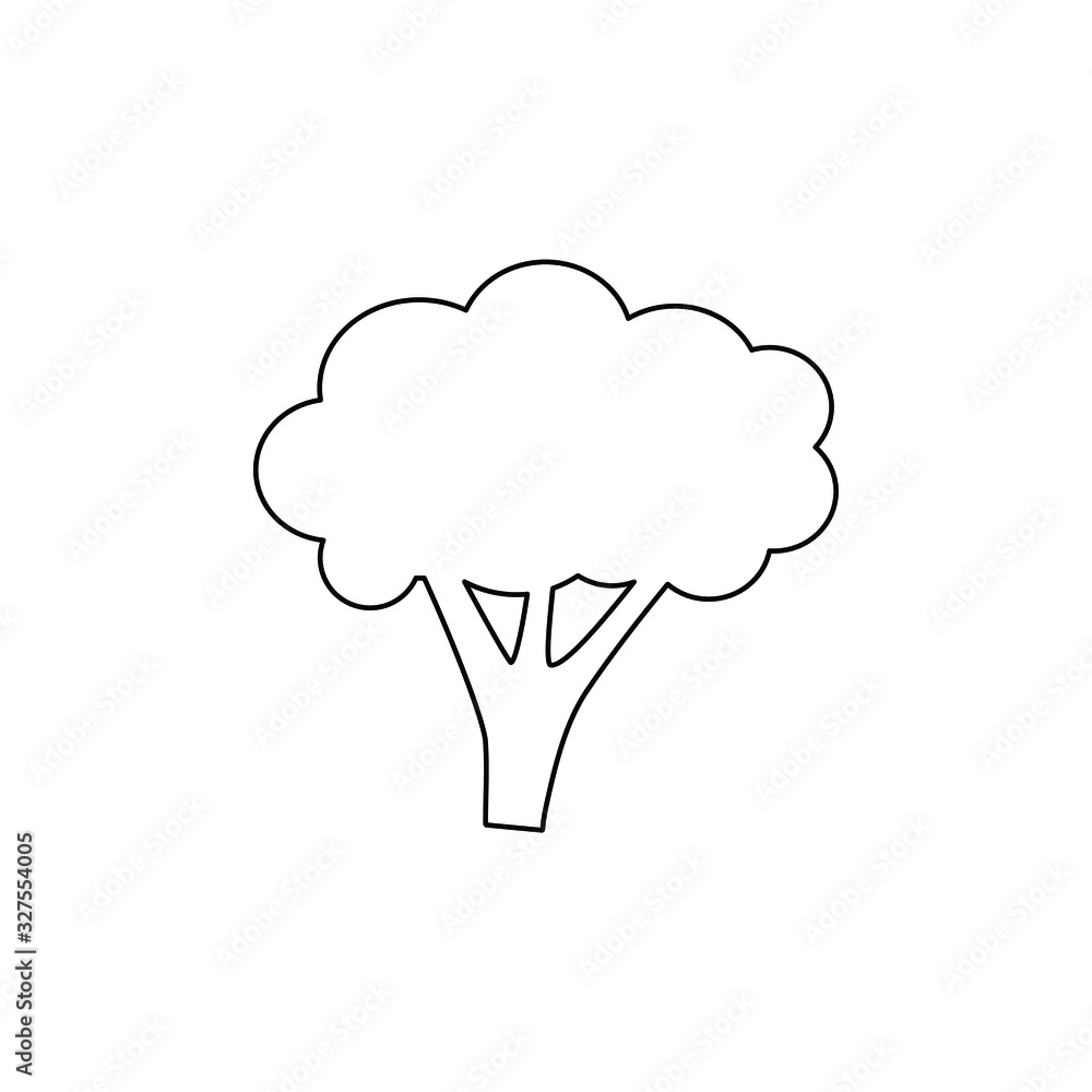 Broccoli icon. vector broccoli branch sign Broccoli icon. vector broccoli branch sign