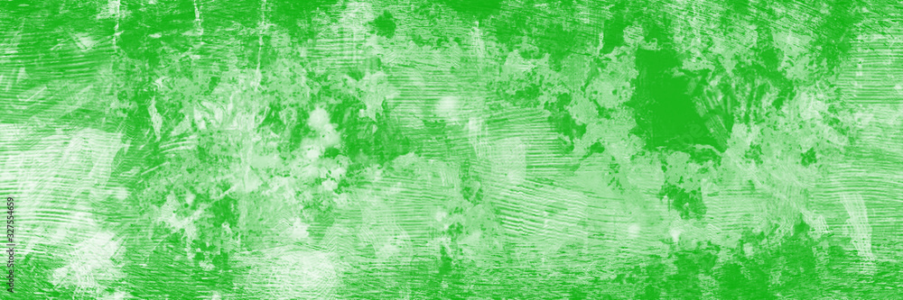 Fototapeta premium Panoramic green background with copy space. Green backdrop