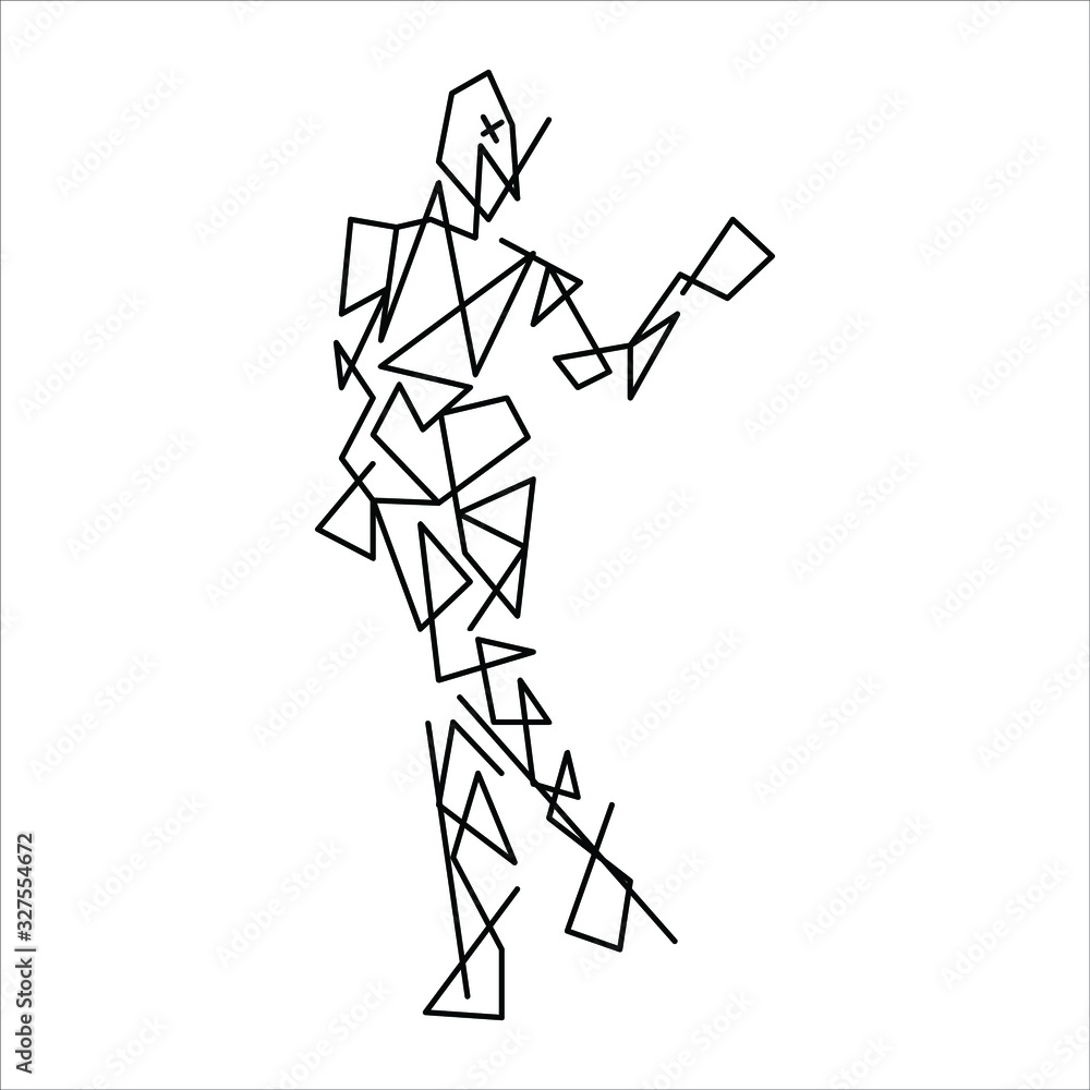 Abstract geometric human anatomy Abstract geometric human anatomy