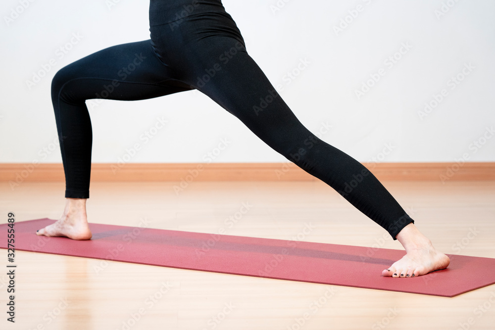 Obraz premium Chica joven haciendo yoga en un estudio 