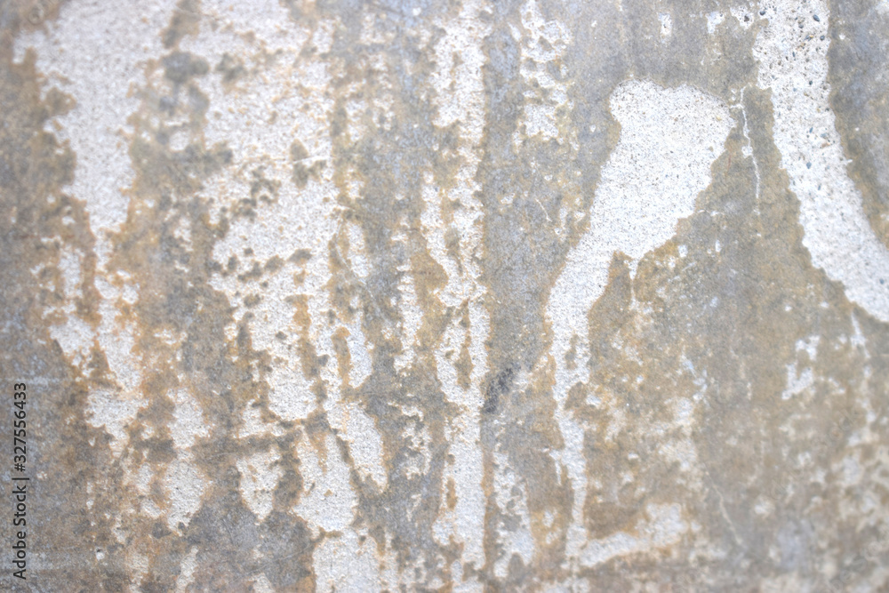 Concrete surfaces that are weathered and corroded by sunlight.