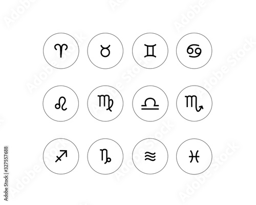 Set of zodiac web icons