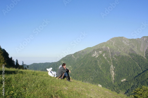 hikers on top of mountain