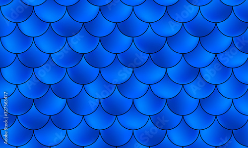 Mermaid kawaii pattern. Fish scale. Vector.