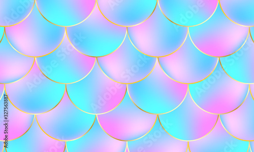 Mermaid scales. Fish squama. Scale pattern.