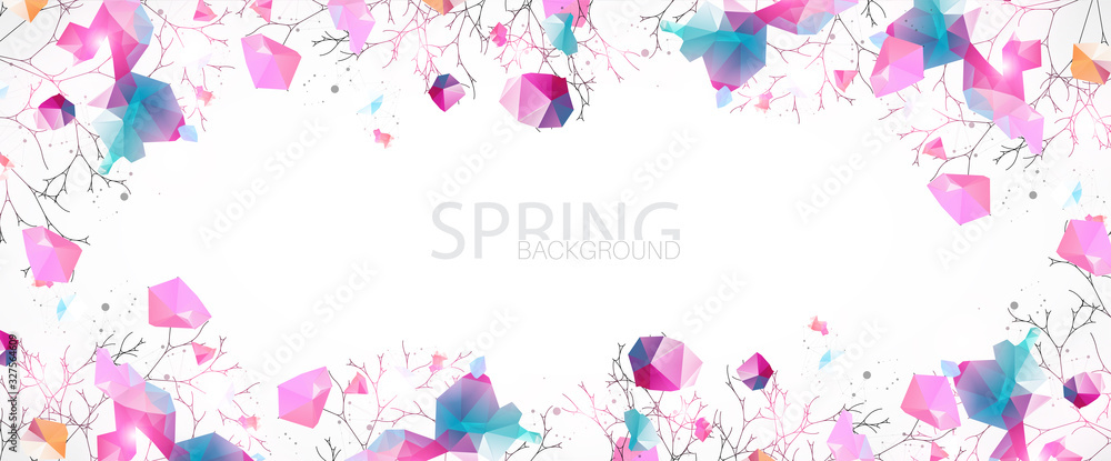 Abstract nature background. Vector tree. Geometric composition for design works. Abstract nature background. Vector tree. Geometric composition for design works.