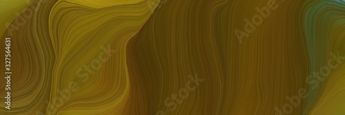futuristic banner background with chocolate, brown and dark golden rod color. modern waves background illustration