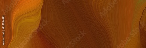 creative banner with chocolate, saddle brown and coffee color. modern curvy waves background design