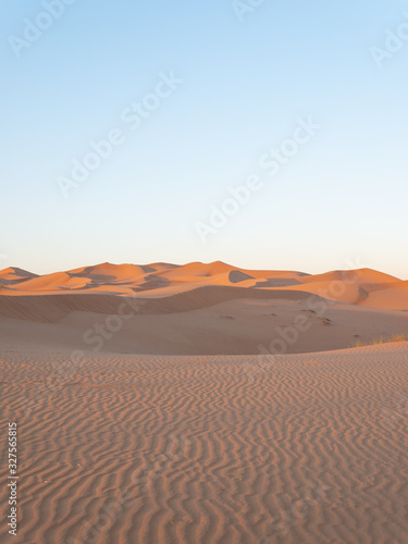 Sand dunes in Dubai UAE sunset summer