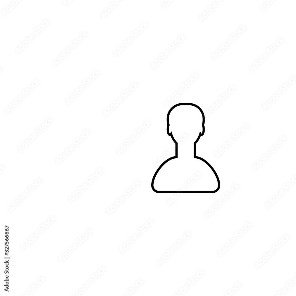 Man person icon. Male user profile symbol. Fake profile sign logo design element Man person icon. Male user profile symbol. Fake profile sign logo design element