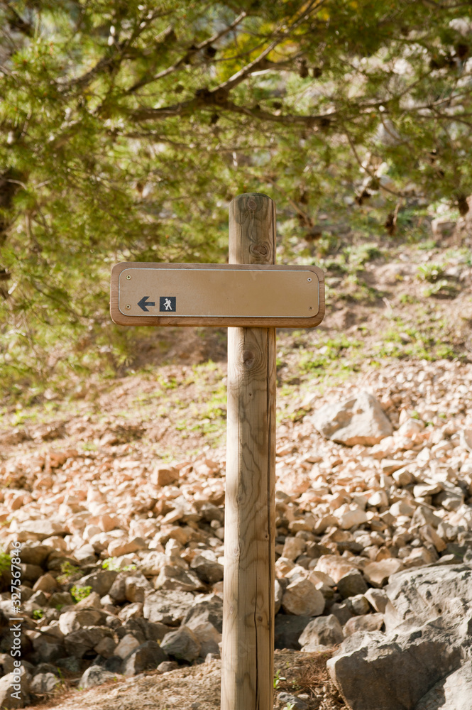 road signs to the mountain, space to write road signs to the mountain, space to write