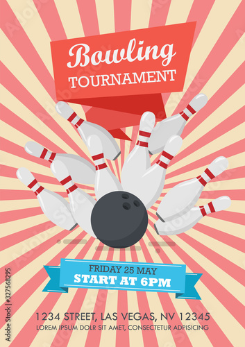 Bowling tournament poster