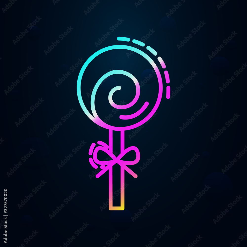 lollipop in nolan style icon. Simple thin line, outline vector of birthday icons for ui and ux, website or mobile application lollipop in nolan style icon. Simple thin line, outline vector of birthday icons for ui and ux, website or mobile application