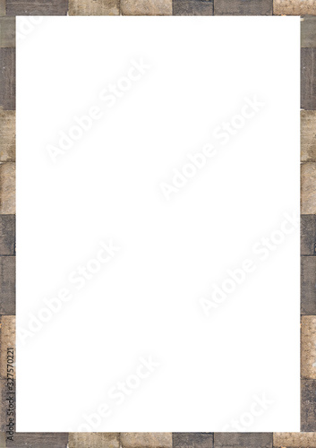 White Frame With Concrete Patterned Edges