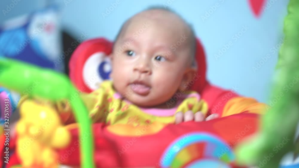 Happy Asian baby girl playing toys Happy Asian baby girl playing toys