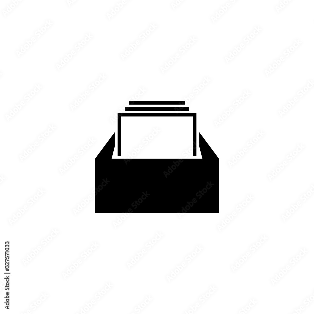 Box of Office Document, Archive Flat Vector Icon Box of Office Document, Archive Flat Vector Icon
