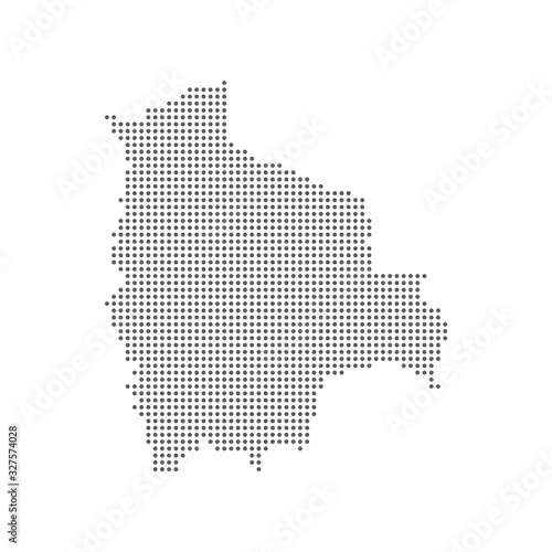 Bolivia map dot polka dotted pixel particle.