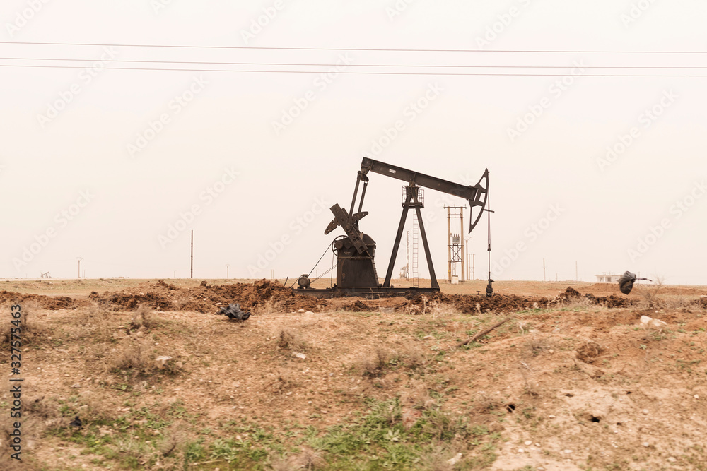 Oil well in northeast Syria.