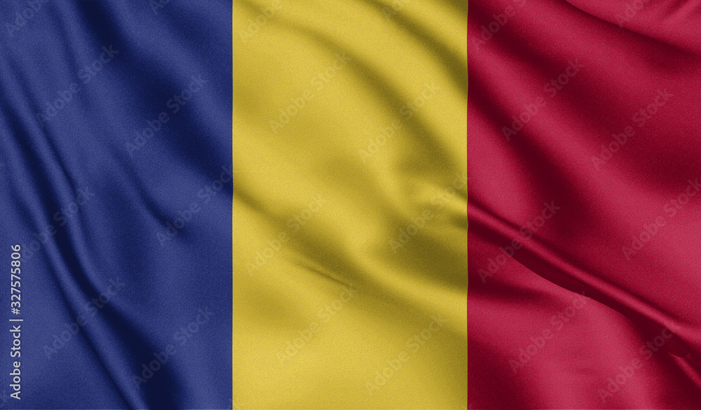 Waving flag of the country of the European Union. 3d illustration Waving flag of the country of the European Union. 3d illustration