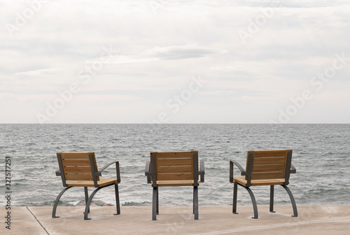 chairs on the promenade with sea views