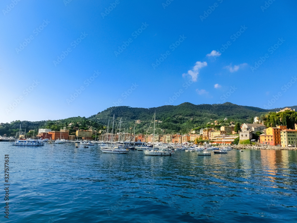 Santa Margherita Ligure, Liguria Italia - watching the coast from the sea. Santa Margherita Ligure, Liguria Italia - watching the coast from the sea.