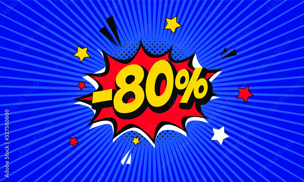 discount Comic  style design 