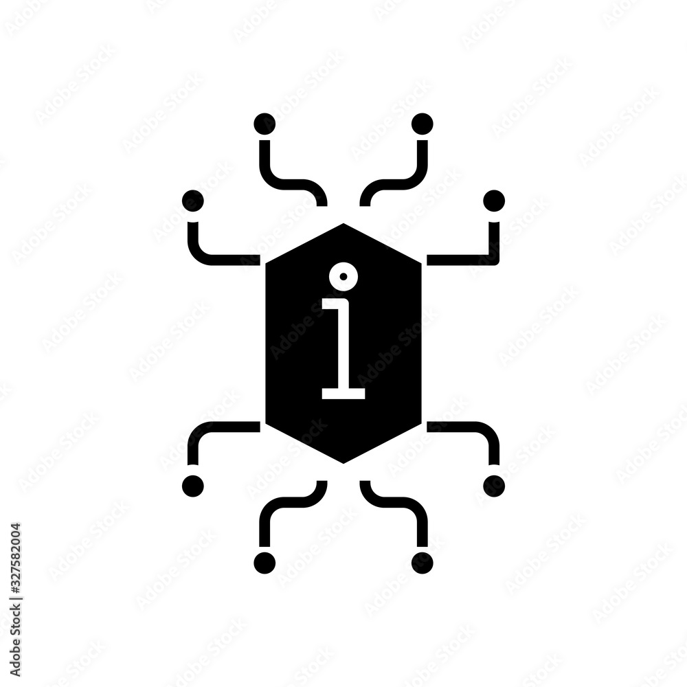 Intellegence black icon, concept illustration, vector flat symbol, glyph sign. Intellegence black icon, concept illustration, vector flat symbol, glyph sign.