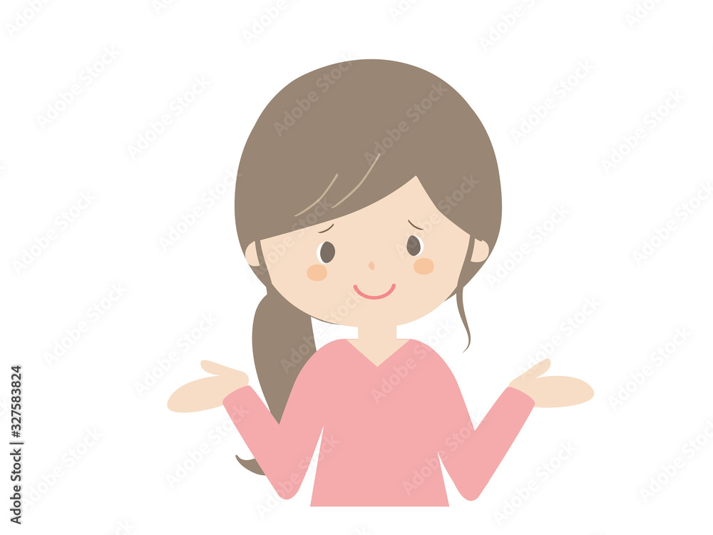 Young woman saying I do not know Young woman saying I do not know