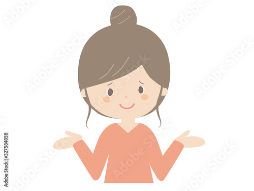 Young woman saying I do not know