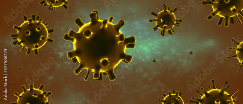 3d illustration China corona virus Spreads in Asia 