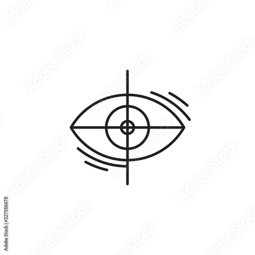 Vector Laser Eye Surgery Linear Icon