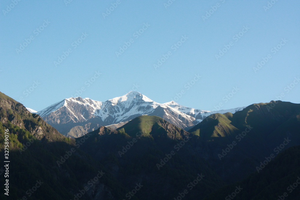 landscape of the Caucasus mountains