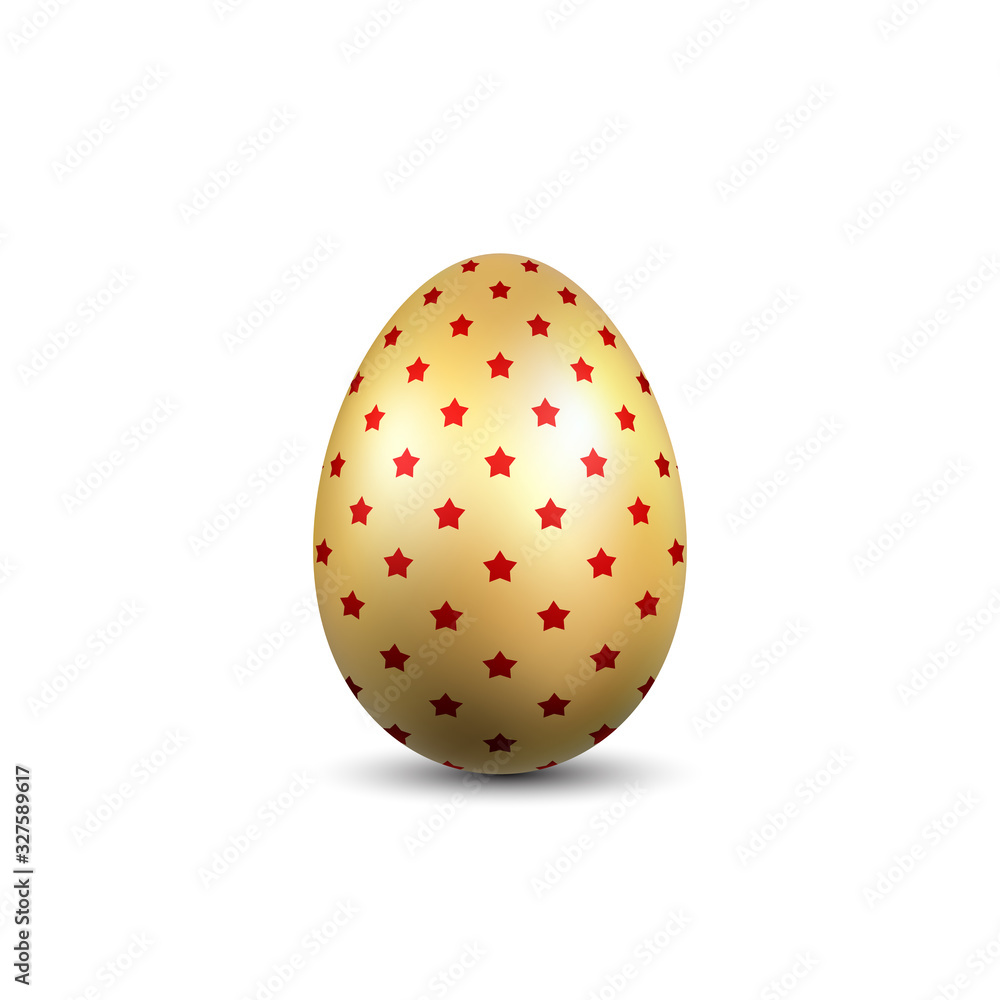 Easter egg 3D icon. Gold egg, isolated white background. Golden design template, decoration Happy Easter celebration. Holiday element. Shiny pattern. Traditional symbol of spring. Vector illustration Easter egg 3D icon. Gold egg, isolated white background. Golden design template, decoration Happy Easter celebration. Holiday element. Shiny pattern. Traditional symbol of spring. Vector illustration