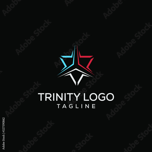 Triangle Trinity icon vector logo design template download