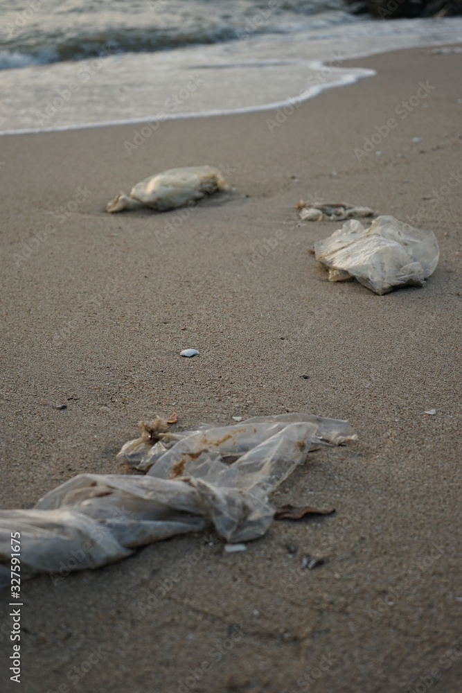 Plastic on the beach