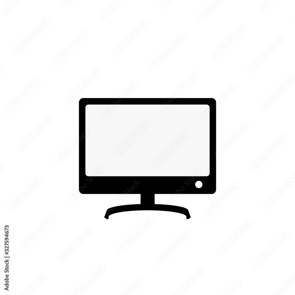 Vector computer monitor icon design. Flat PC screen symbol Vector computer monitor icon design. Flat PC screen symbol