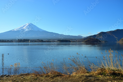 富士 富士山 山梨県河口湖付近の風景