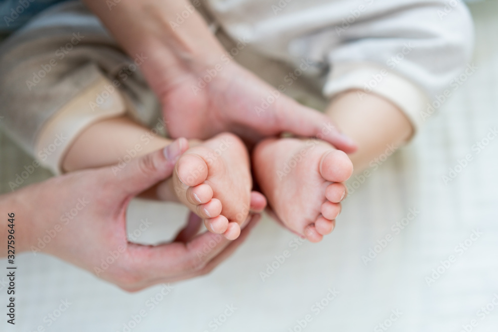 Close up of sleeping baby's feet Close up of sleeping baby's feet