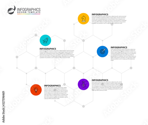 Infographic design template. Creative concept with 5 steps