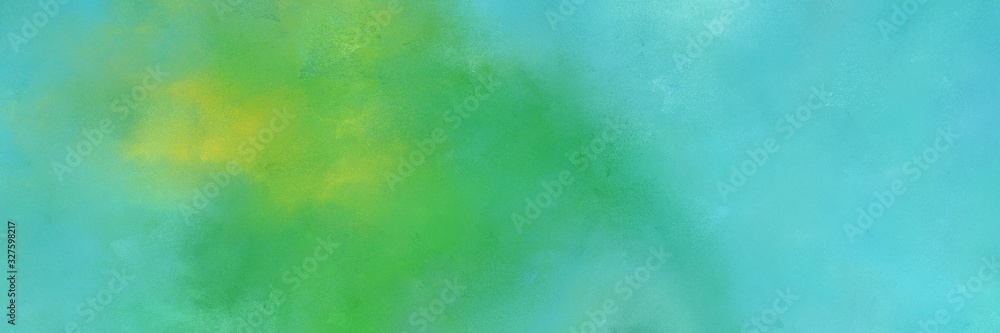 painted aged horizontal header with medium aqua marine, medium turquoise and moderate green color
