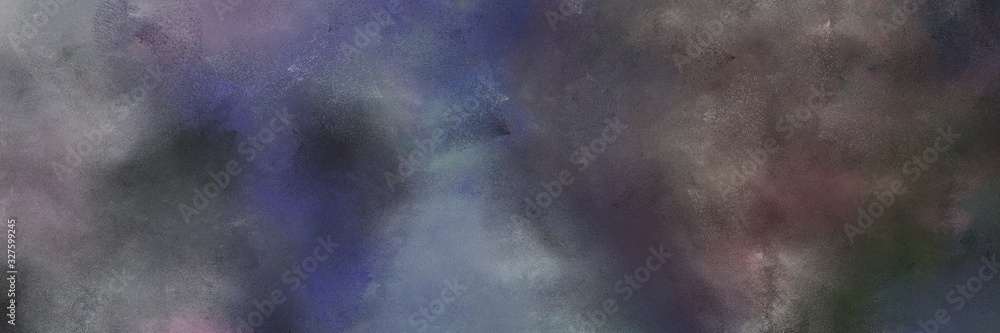 Obraz premium abstract aged horizontal header background with dim gray, dark gray and very dark blue color