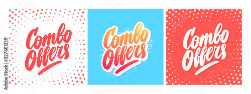 Combo offers. Vector banners.